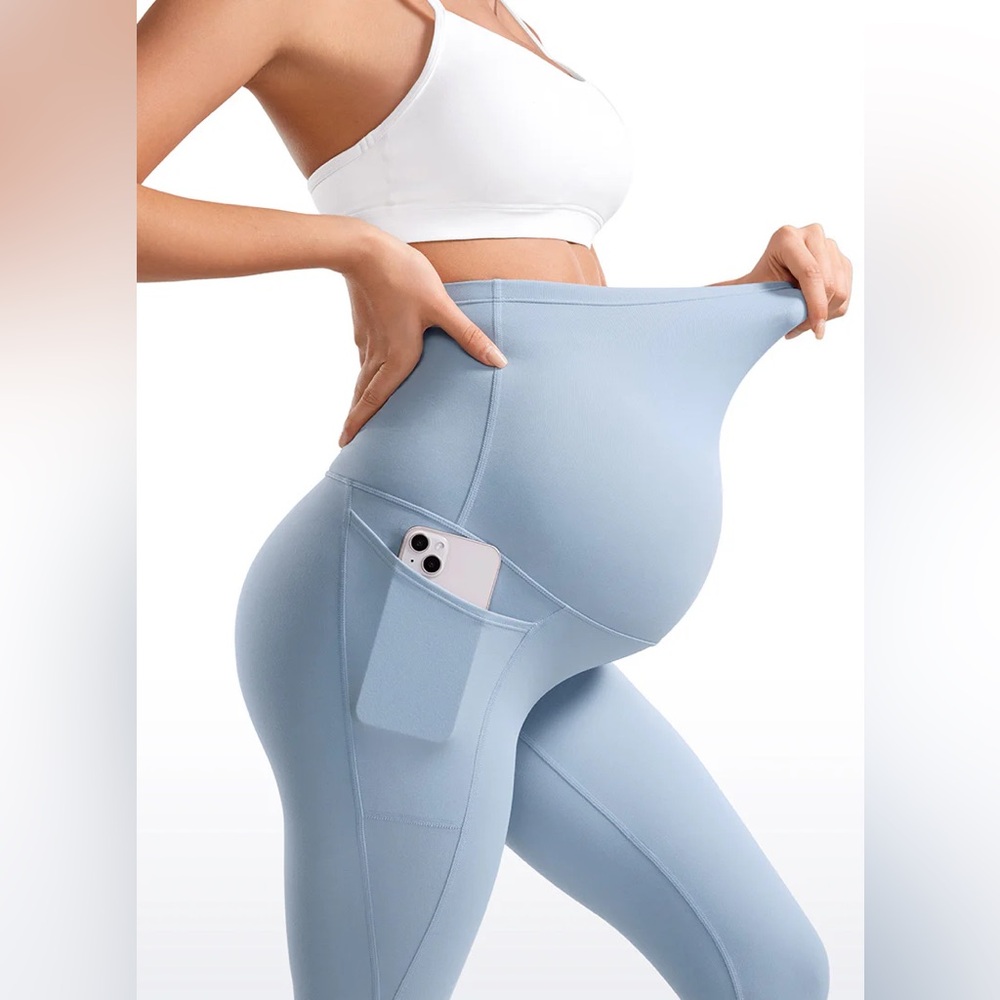 Butterluxe Maternity Leggings with Pockets 25" - Picture 3 of 5